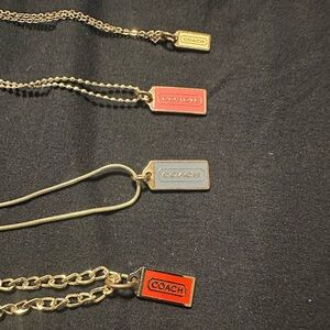 Coach Women's Gold and Multicolor Key Holders